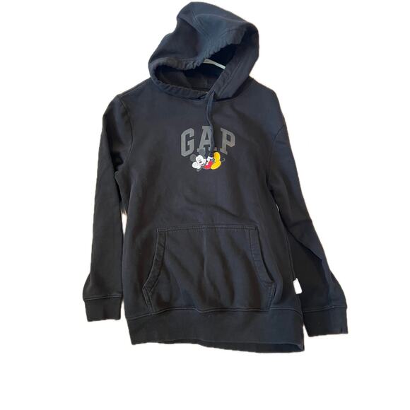 The Gap + Disney Mickey Mouse Pullover Black Hoodie Mens XS - Picture 1 of 4